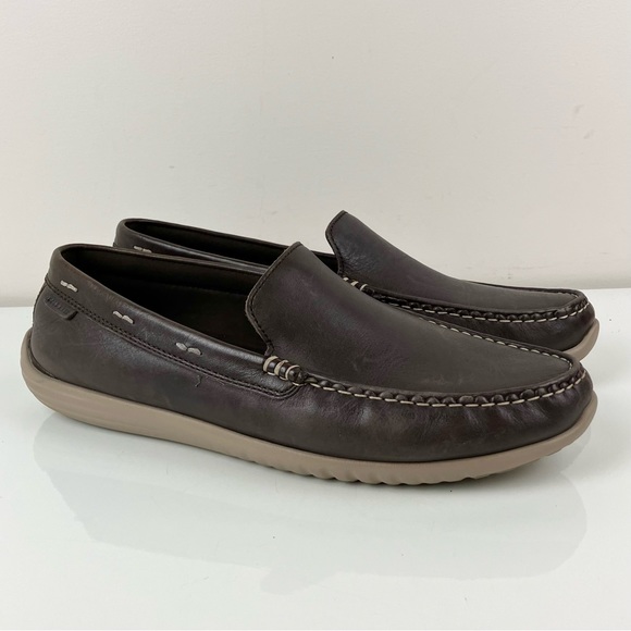 Cole Haan Men’s Size 12.0 M Motogrand Brown Leather Slip On Driving Loafers main image 9